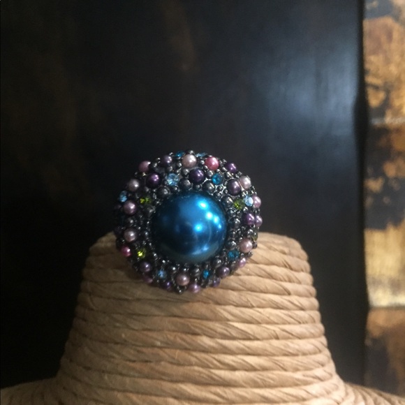 Blue Stretch Ring. - Picture 3 of 8